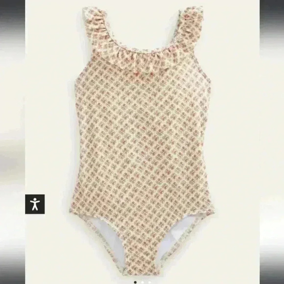 Boden Tie Back Frilly Swimsuit - Picture 1 of 6